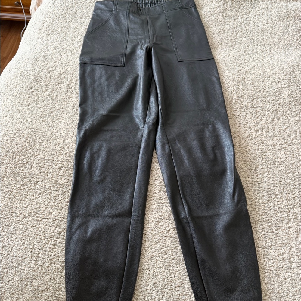 SPANX Faux Leather Joggers